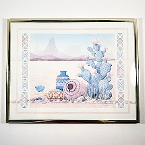 Framed southwest print by Gloria Eriksen